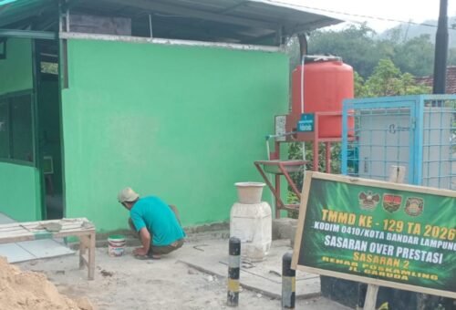 Pembangunan Pos Linmas di Pinang Jaya oleh Satgas TMMD, Upaya Tingkatkan Keamanan Wilayah