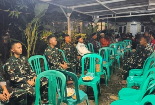 Sinergi Antara TNI dan Masyarakat, Satgas TMMD ke-129 Hadiri Tahlil Ibu Sukari