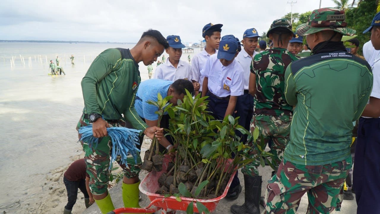 Inisiatif Bersama untuk Lingkungan oleh Satgas TMMD Ke-129 Kodim 1311/Morowali