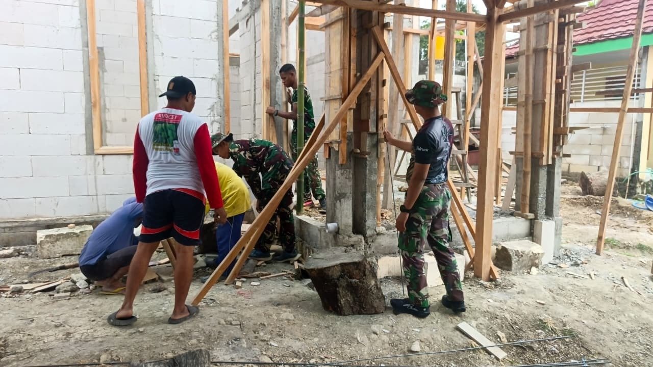 Kerjasama Tanpa Henti, Satgas TMMD 129 dan Masyarakat Tlemang Sukses Realisasikan Program Rutilahu