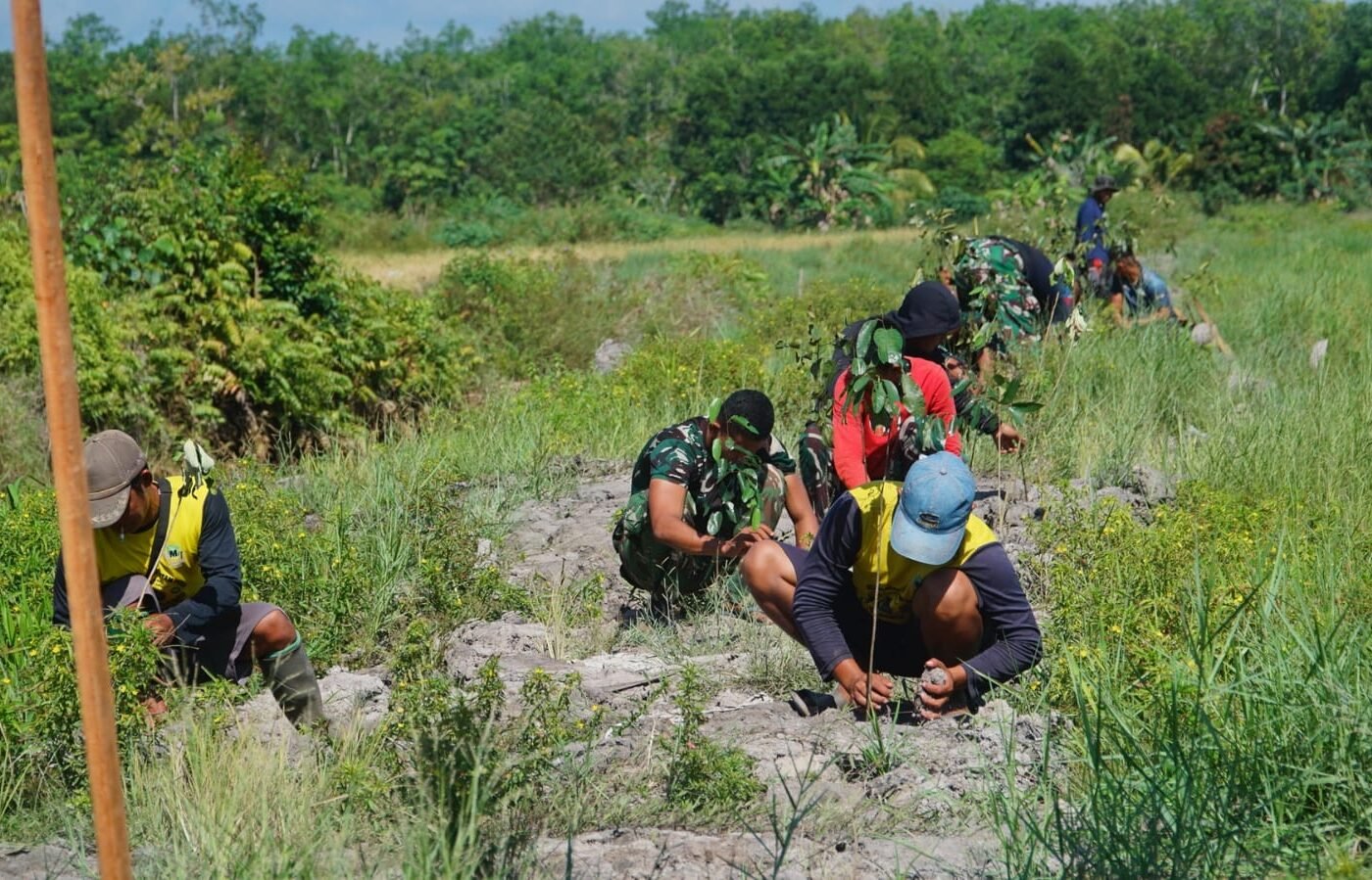 Gerakan Penghijauan di Bandar Raya, Warga dan Satgas TMMD Bersatu Tanam Pohon