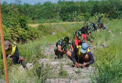 Gerakan Penghijauan di Bandar Raya, Warga dan Satgas TMMD Bersatu Tanam Pohon