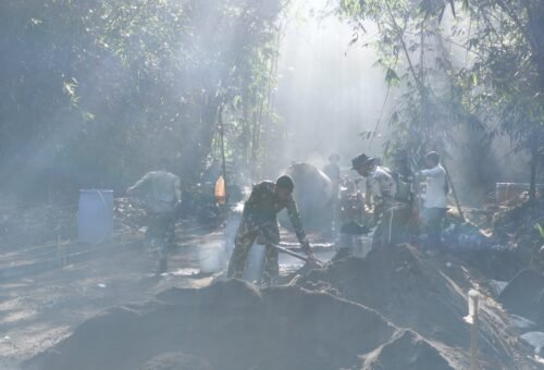 Pembangunan Jalan TMMD Ke-129 Kodim 1626/Bangli Disinergikan dengan Masyarakat