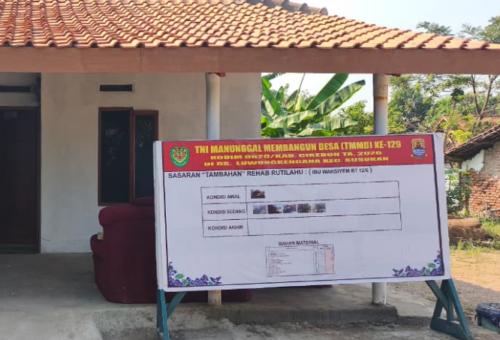 Rehabilitasi Rumah Ibu Warsiyem Sukses, Jadi Fokus Kedua TMMD ke-129 di Cirebon