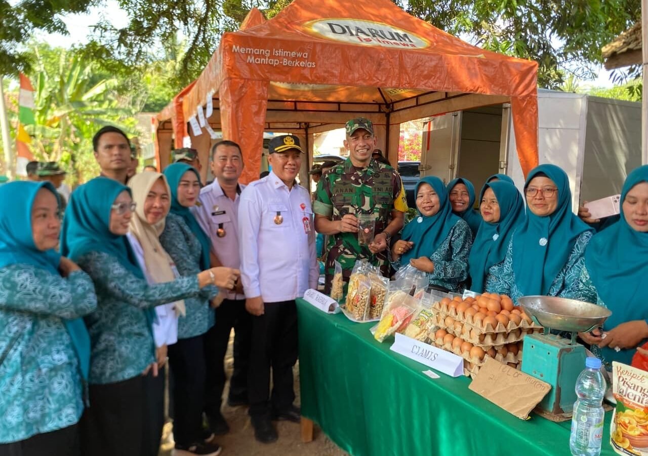 Antusiasme Warga Desa Baru Raharja Sambut Bazar TMMD Ke-129