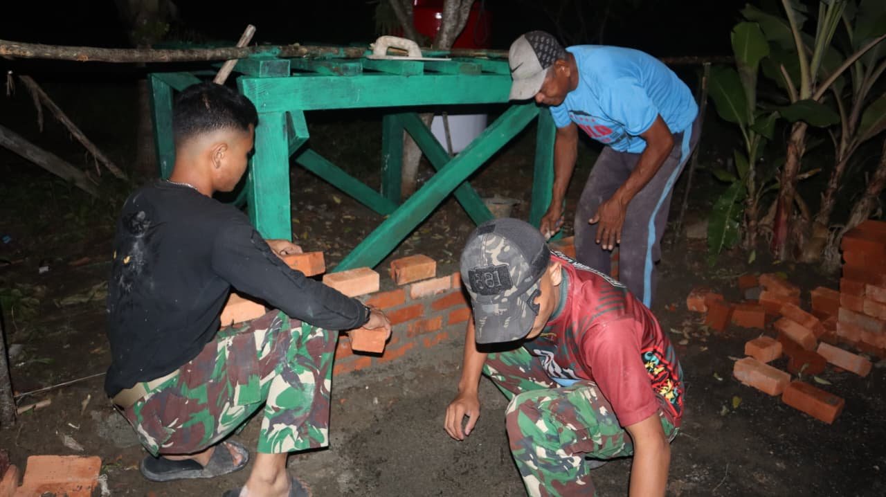 Dedikasi Tinggi Satgas TMMD Ke-129 Kodim 0911/Nunukan Dalam Rehab RTLH Pak Hamsah