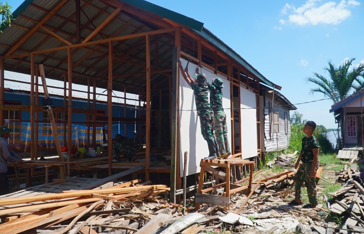 Penggunaan Kalsibut Tingkatkan Progres RTLH di TMMD Kodim 1011/Kuala Kapuas