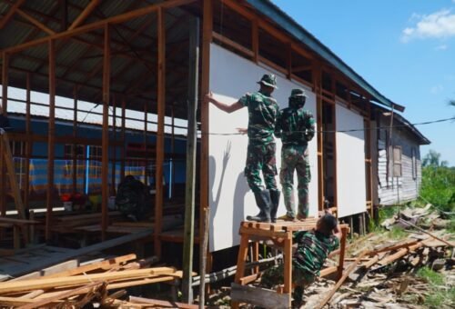 Kolaborasi Satgas TMMD dan Masyarakat dalam Mewujudkan Hunian yang Layak