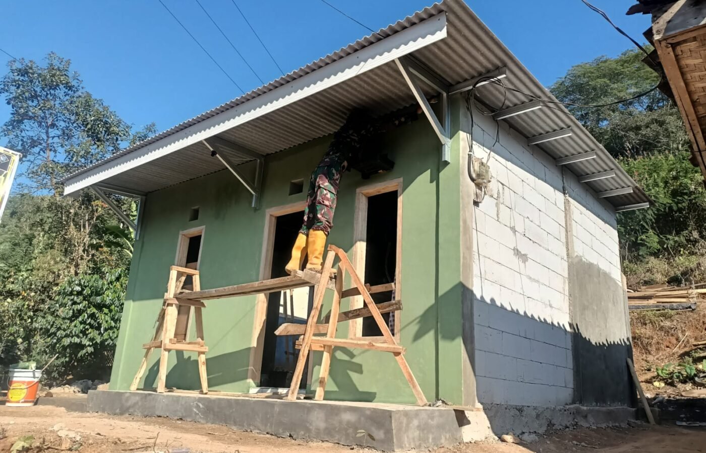 Progres Rutilahu TMMD Ke-129 Kodim 0608/Cianjur Mencapai 70,4 Persen dengan Metode Kerja Efisien