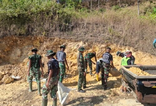 Sinergi TNI dan Masyarakat dalam Penguatan Infrastruktur Pertanian di Desa Tlemang