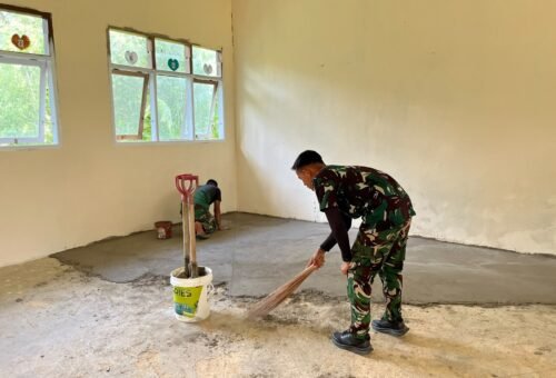 Kemajuan Renovasi SD Negeri Polewali Melalui Pengecoran Lantai