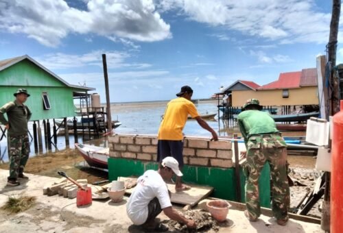 Kegiatan TMMD Bersama Masyarakat dalam Pembangunan Air Bersih di Desa Umbele