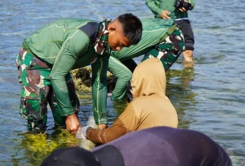 TNI Bergerak Cepat Atasi Kebocoran Pipa Air Bersih di Morowali