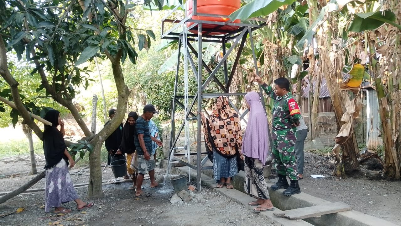 Mewujudkan Impian, Sumur Bor TMMD Ke-129 Kodim 1404/Pinrang Sediakan Air Bersih untuk Warga Tanratuo