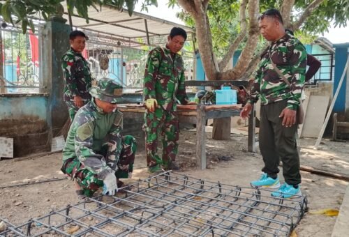 Pembangunan Infrastruktur Mantap, Satgas TMMD Ke-129 Kodim 1404/Pinrang Mulai Kerjakan Besi Dekker di Tanratuo