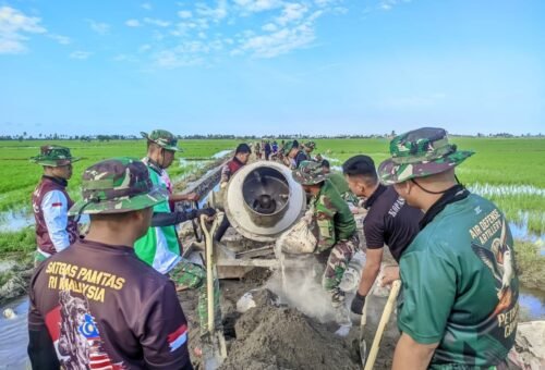 Semangat Satgas TMMD Ke-129 Kodim 1404/Pinrang Dipacu oleh Deru Mesin Molen