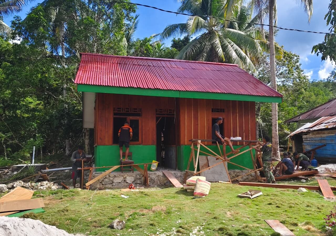 Proyek Rumah Type 36 TMMD Ke-129 Makin Menuju Penyelesaian di Sorong Selatan