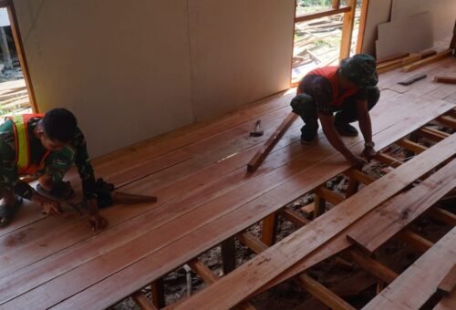 Pembangunan RTLH TMMD Ke-129 Semakin Menggembirakan, Rumah Layak Huni Semakin Mendekat