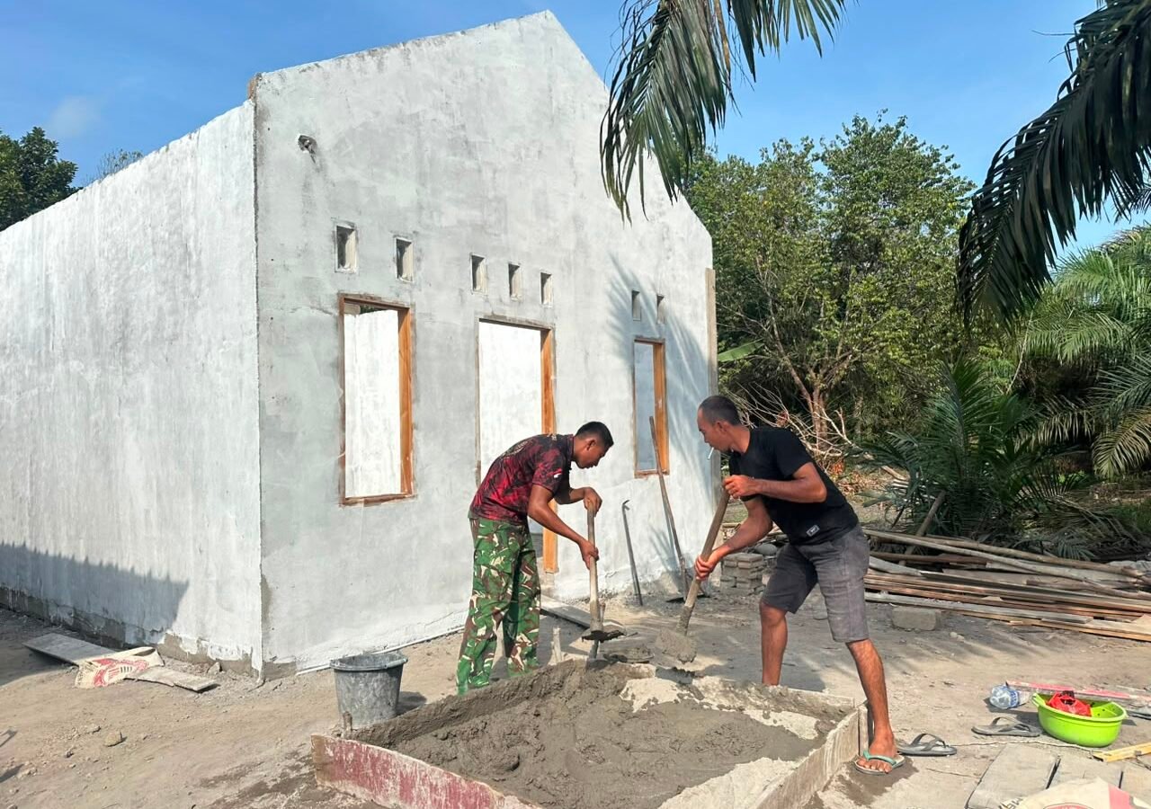 Kegiatan TMMD ke-129 Kodim 0413/Bangka: Fokus pada Pembangunan Rumah Bapak Ardiansyah