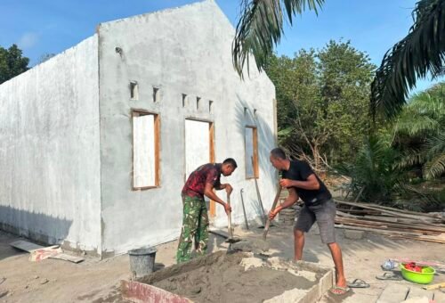 Kegiatan TMMD ke-129 Kodim 0413/Bangka: Fokus pada Pembangunan Rumah Bapak Ardiansyah