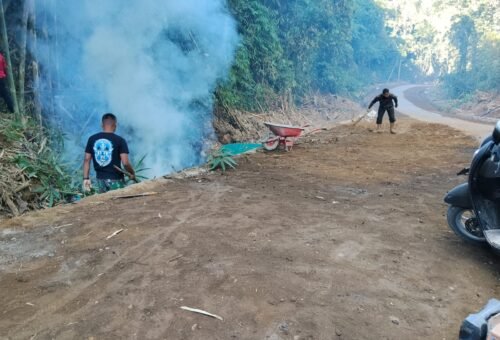 Optimalisasi Infrastruktur Melalui TMMD, Satgas dan Masyarakat Gelar Penataan Jalan