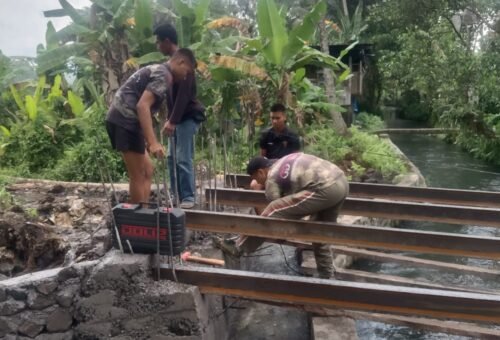 Pembangunan Jembatan Garuda di Desa Tegak Mencapai 40,15 Persen
