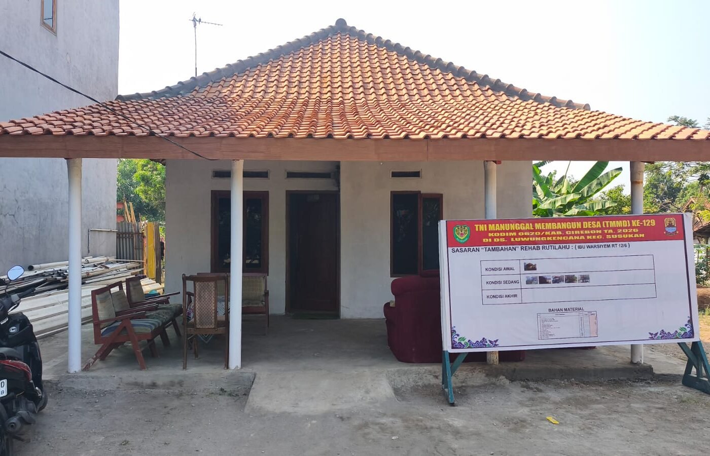 Rehabilitasi RTLH Ibu Warsiyem Selesai, TMMD ke-129 Kodim 0620 Cirebon Capai Target Kedua