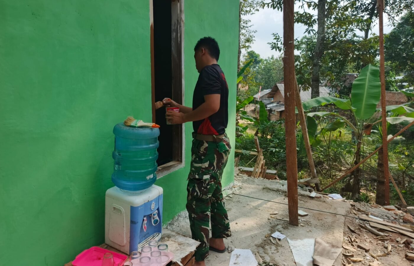 TMMD Ke-129 Kodim 0410/KBL Dorong Pembangunan, Kenyamanan Rumah Bapak Hendi Terjamin