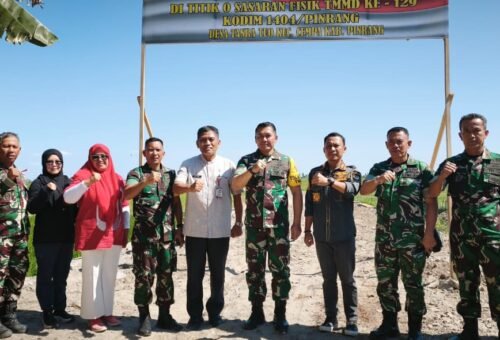 Kunjungan Wasev TMMD Ke-129 Dipimpin Marsma TNI Arifaini Nur Dwiyanto