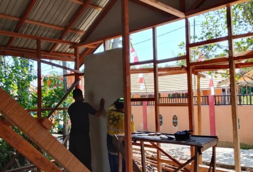 Kemajuan Pembangunan RTLH di TMMD Ke-129 Melalui Pemasangan Kalsibut