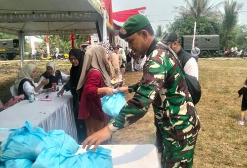 Semarak Pembukaan TMMD ke-130 Bersama Gerakan Pangan Murah di Tangerang