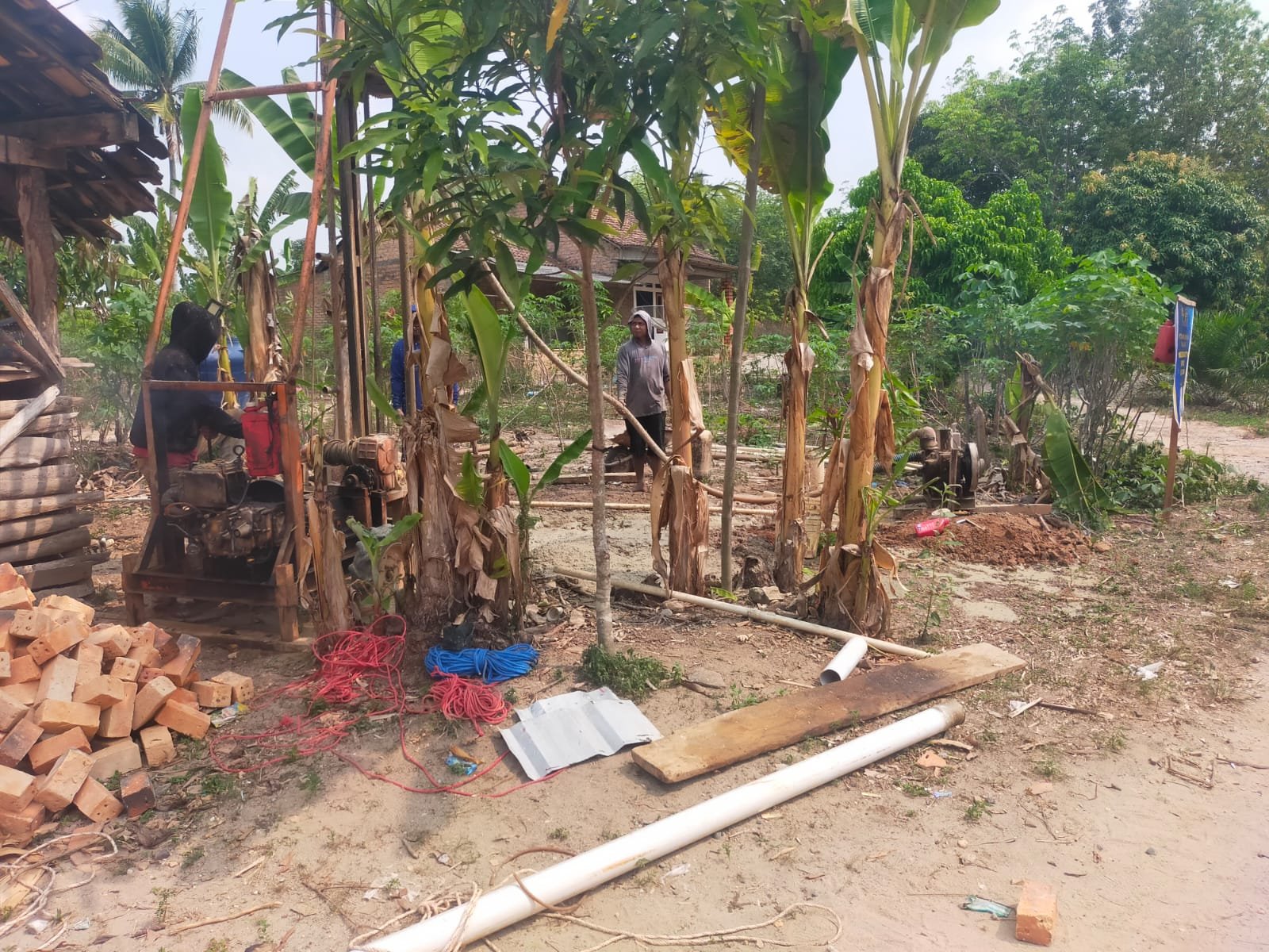 Pembangunan Sumur Bor TMMD ke-130 di Way Kanan Penuhi Kebutuhan Air Bersih