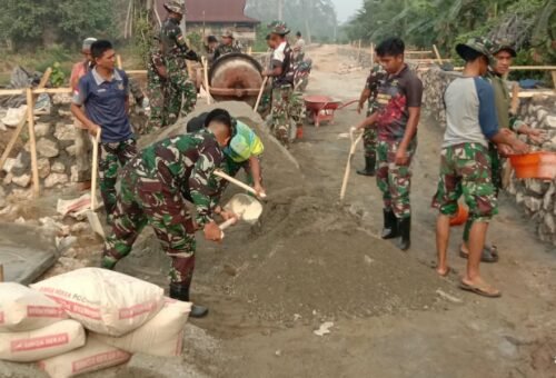Partisipasi Aktif Warga Parumpanai Dukung Proyek TMMD Ke-130