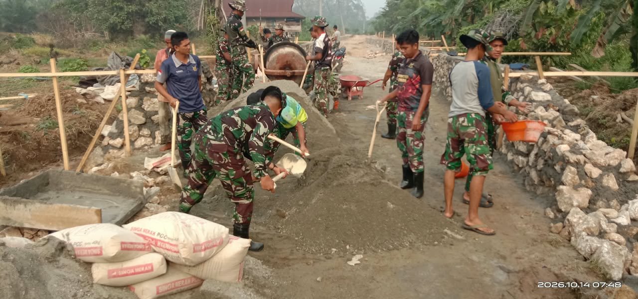 Partisipasi Aktif Warga Parumpanai Dukung Proyek TMMD Ke-130