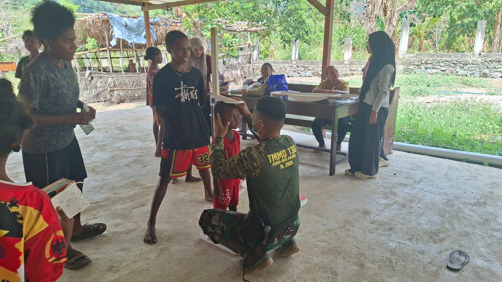 Pencegahan Stunting di Yamboi, Kolaborasi TMMD dan Dinkes Mansel Terus Berlanjut