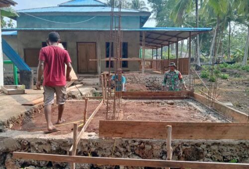 Kepatuhan pada Detail, Satgas TMMD Kodim 1512/Weda Instalasi Mal Sloof untuk Bak Wudhu