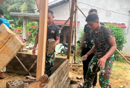 Progres Penting dalam Pembangunan Rumah Ibu Suhanim Selama TMMD Landak