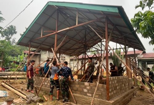 Rumah Impian Ibu Suhanim Dalam Proyek Pembangunan Bersama Satgas TMMD Landak