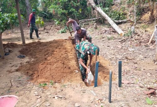 Pembangunan RTLH Dimulai, Satgas TMMD 130 Kodim 1307/Poso Awali dengan Penggalian Pondasi