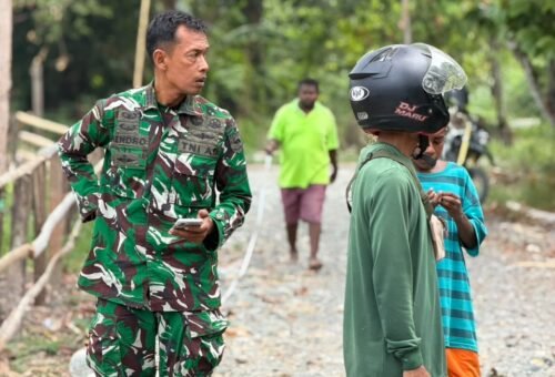 Pembangunan Jalan Akses Warga Melalui TMMD ke-130, Wadan Satgas Cek Langsung Lokasi