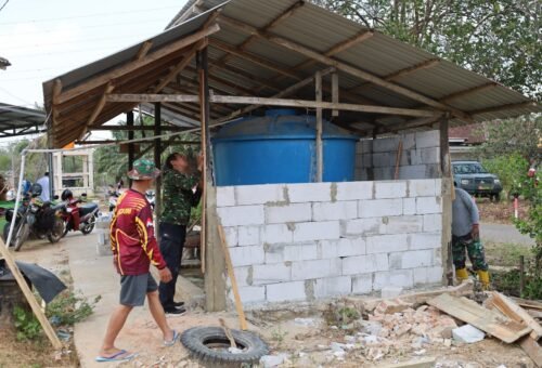 Pembangunan Tempat Wudhu Mushola Istiqomah di Desa Karang Rejo Maju Pesat