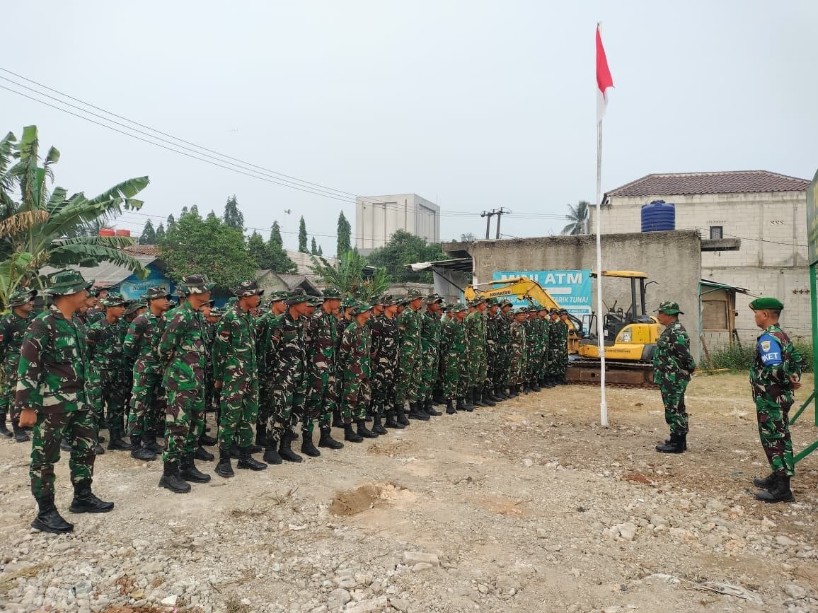 Apel Pagi Satgas TMMD Ke-130 Kodim 0510/Tigaraksa Digelar