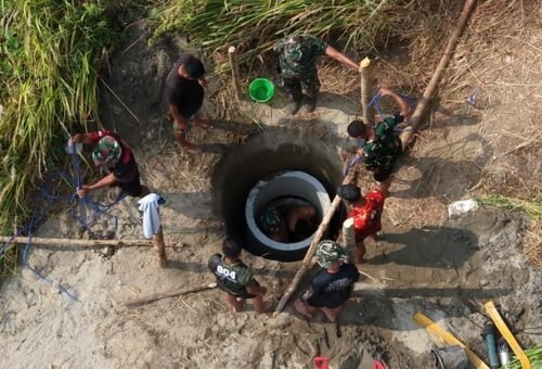 TMMD Ke-130: Membangun Kesehatan Lewat Penyediaan Sumber Air Bersih di Puskesmas Wanggar Sari