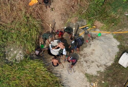 Puskesmas Wanggar Sari Dapatkan Akses Air Bersih Berkat Sumur TMMD Ke-130