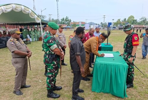 Pemerintah Daerah Mansel Bersama TNI Resmikan TMMD ke-130 untuk Pembangunan Desa