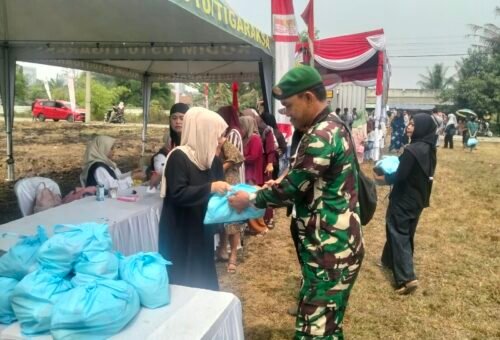 Kegiatan Pangan Terjangkau Selama Pembukaan TMMD ke-130 di Tangerang